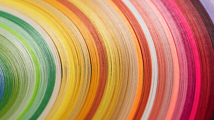 Rainbow color strip wave paper. Abstract texture colorful background.