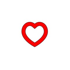 red heart isolated on white