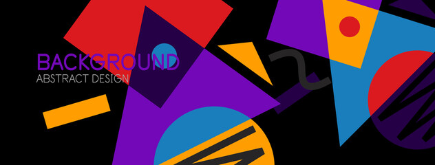 Abstract background with blocks, lines, geometric shapes. Techno or business concept for wallpaper, banner, background, landing page