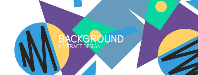 Abstract background with blocks, lines, geometric shapes. Techno or business concept for wallpaper, banner, background, landing page