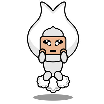 vector cartoon character cute gum tooth mascot costume rocket fart expression