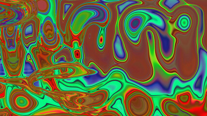 Abstract multicolored textured liquid background