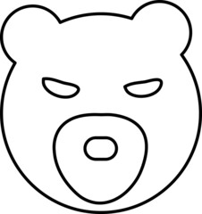 line vector bear icon. sign design on white background..eps