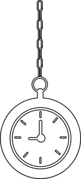 vector clock icon. sign design on white background..eps