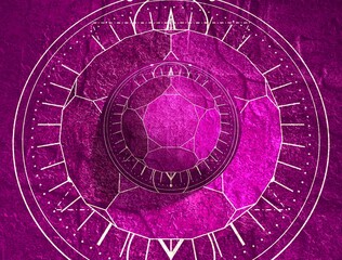 Mystical esoteric gothic geometry thin lines symbol