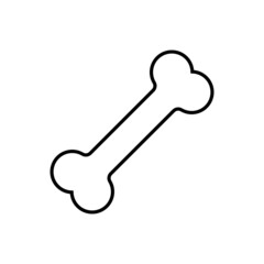 Dog bone simple line icon