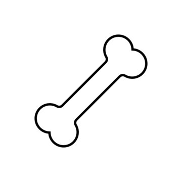 Dog bone simple line icon