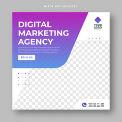 digital marketing agency social media post template