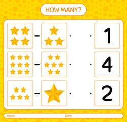 How many counting game with christmas ornament. worksheet for preschool kids, kids activity sheet