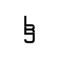 lbj initial letter monogram logo design