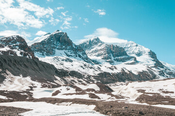 Moutains at Athabasca Glacier