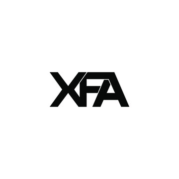 xfa initial letter monogram logo design