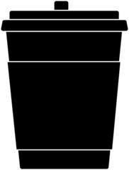 シンプルなカップドリンクのシルエット