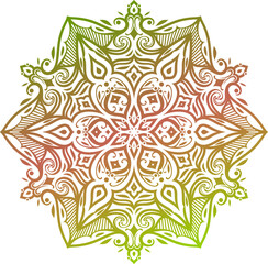 Vector ornament on a white isolate background.  round Ornament Pattern. 