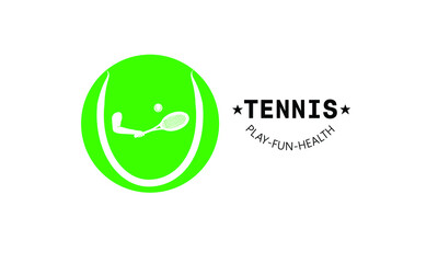 LOGO DESIGN WITH TENNIS RACKET CONCEPT ON THE TENNIS BALL, THIS LOGO CAN BE USED AS TOURNAMENT LOGO OR TENNIS TEAM LOGO