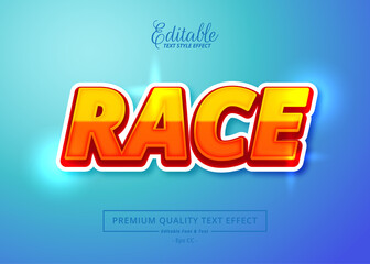 Race Editable Text Style Effect