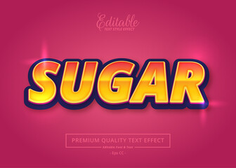Sugar Editable Text Style Effect