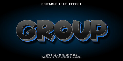 text effect editable groups