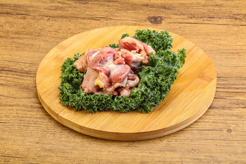 Raw chicken stomach for cooking