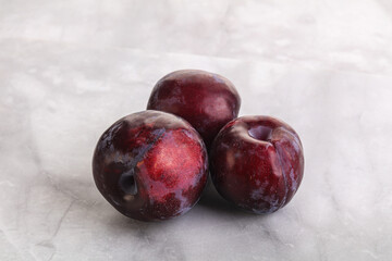 Ripe and sweet purple plum