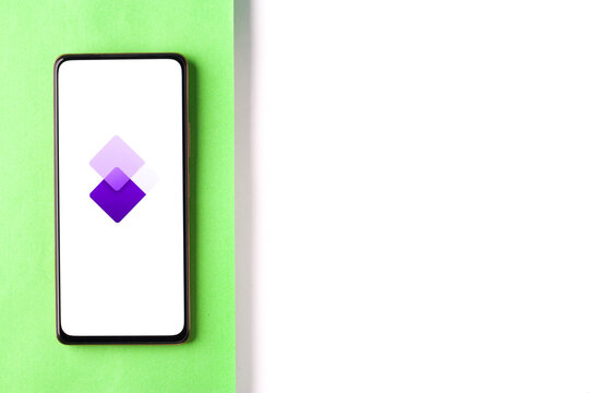 West Bangal, India - November 11, 2021 : Microsoft Finance logo on phone screen stock image.