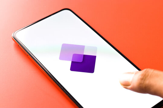 West Bangal, India - November 11, 2021 : Microsoft Finance logo on phone screen stock image.