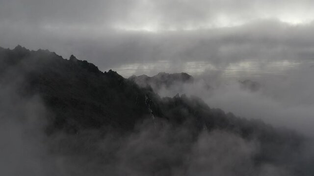 fog over the mountains