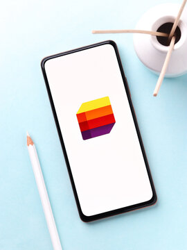 West Bangal, India - November 11, 2021 : Microsoft Lists logo on phone screen stock image.