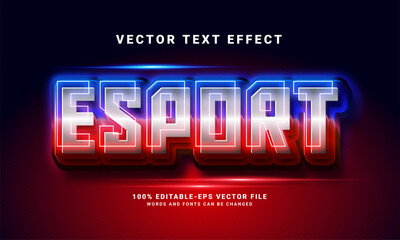 Esport 3D text effect. Editable text style effect, suitable for gaming needs .