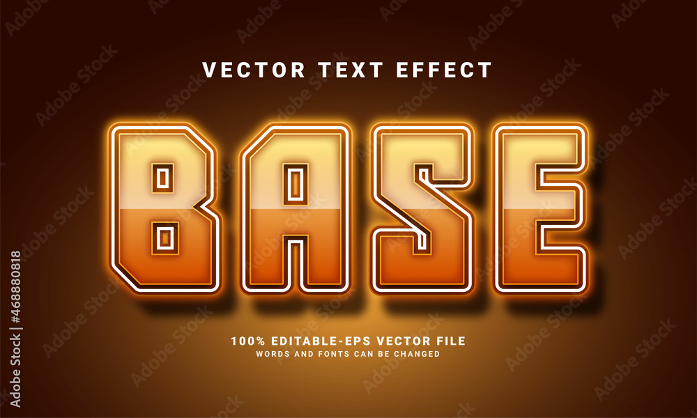 Aufkleber base editable text style effect with brown color suitable for sport event needs.