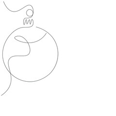 Christmas ball on white background, vector illustration