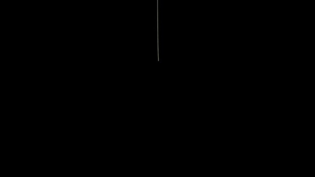 Rope hanging on black backgorund 4k footage, hanging rope stock footage