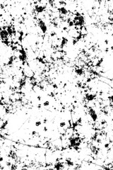 The grunge texture is black and white. Vector monochrome background
