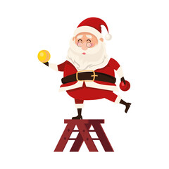 santa claus with balls