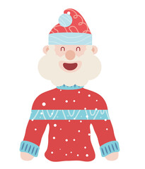 christmas santa with sweater
