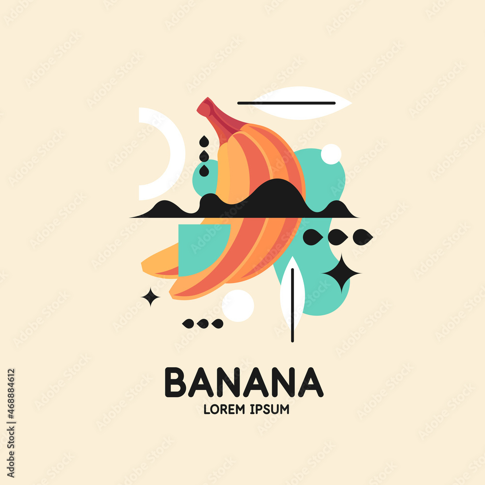 Poster vector graphics in a minimalistic style with geometric elements. template for the design. illustrati