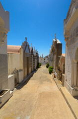 Fototapeta na wymiar Inside the marine cemetery of Bonifacio, Corsica