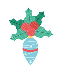 christmas mistletoe and ball