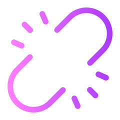 Broken Chain gradient icon