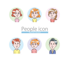 若い男女の表情セット