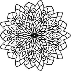 Mandala Art for coloring, Yoga, Meditation, peace,  vintage, geometric, ornaments