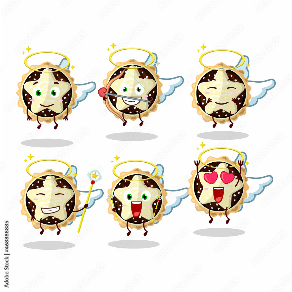 Canvas Prints star chocolate pie cartoon designs as a cute angel character