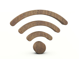 Wood wifi symbol