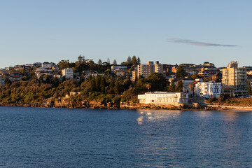 Fototapeta na wymiar Coastline view of Coogee Beach, Sydney, Australia.