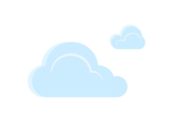 A group of cloud vector isolated on white background ep177