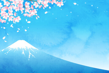 青空と虹とアジサイの梅雨のベクターイラスト背景 水彩 Art Holiday Background Vector Sky Summer Watercolor Hydrangea Rainbow Rain Rainy Season Background Canvas Print Backgrou Honyojima