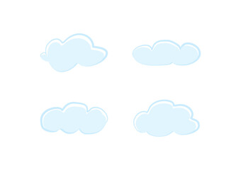 hand draw cloud vector isolated on white background ep178