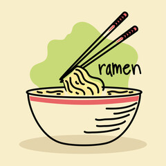ramen oriental food