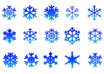 Snowflakes vector symbol, isolated winter frost sign	

