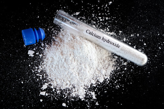 Calcium hydroxide in test tube